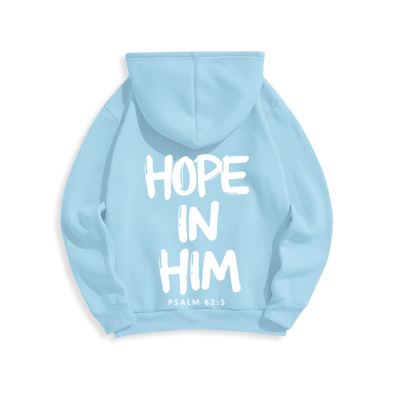 Christianartworkshop Hope in Him Psalm 62:5 Fleece Lined Polyester Hoodie: His Hope in Every Wear - image 2
