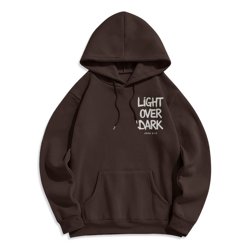 Christianartworkshop Light Over Dark John 8:12 Fleece Lined Polyester Hoodie - image 13
