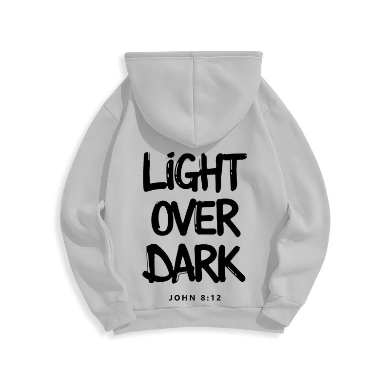 Christianartworkshop Light Over Dark John 8:12 Fleece Lined Polyester Hoodie - image 23