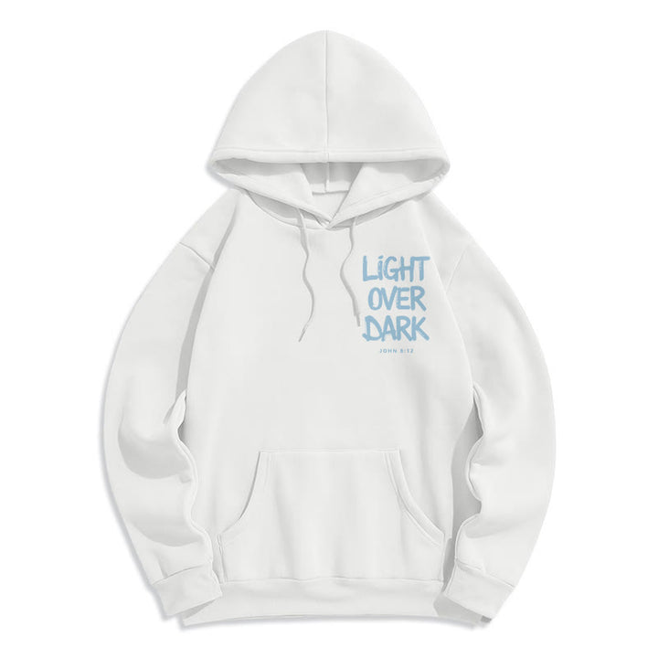 Christianartworkshop Light Over Dark John 8:12 Fleece Lined Polyester Hoodie - image 19