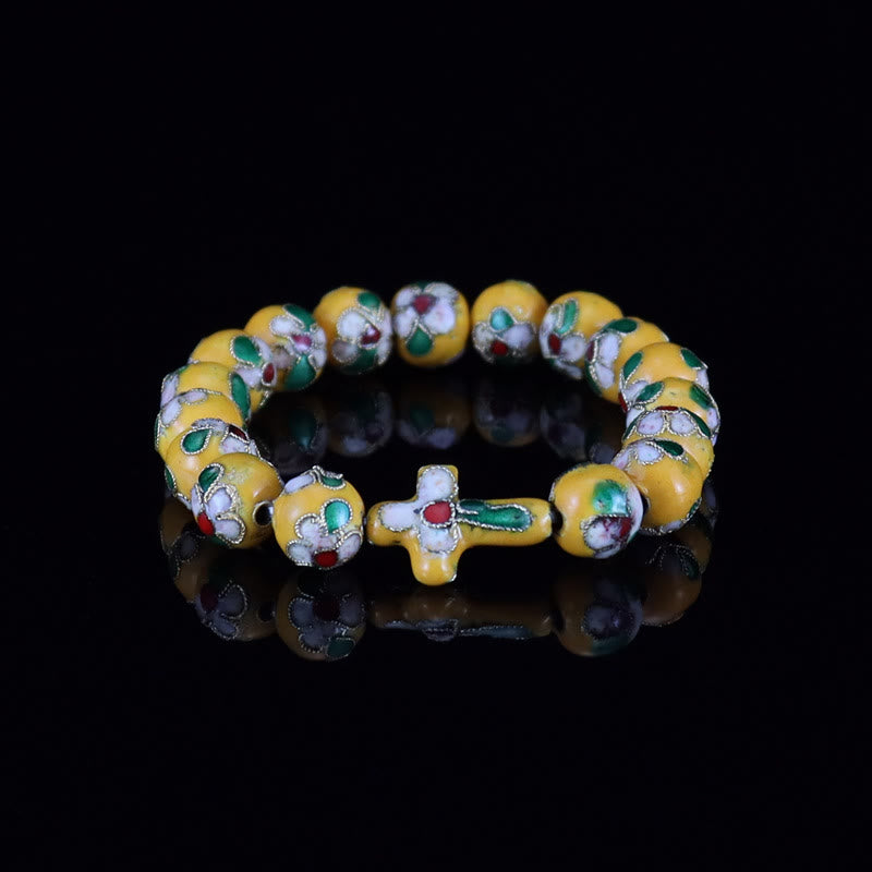 Christianartworkshop Cloisonné Enamel Filigree Faith Pieces: Rich Comfort with Sacred Symbolism - Yellow - image 2