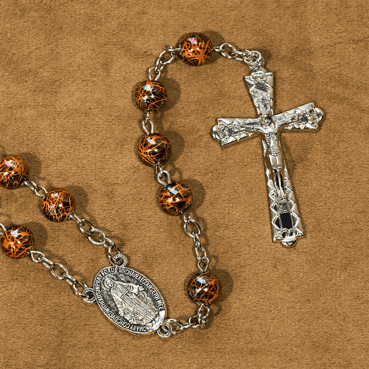 Christianartworkshop Iridescent Acrylic Faith Rosary: Luminous Comfort with Sacred Symbolism - image 8