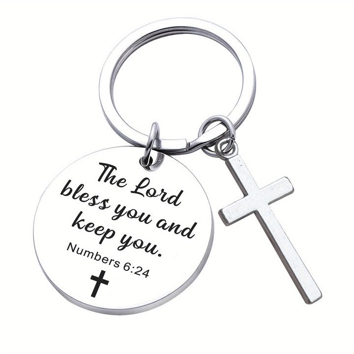 Christianartworkshop Bible Verse Pendant with Cross Keychains: Meaningful Comfort with Sacred Symbolism - Numbers 6:24 - image 7