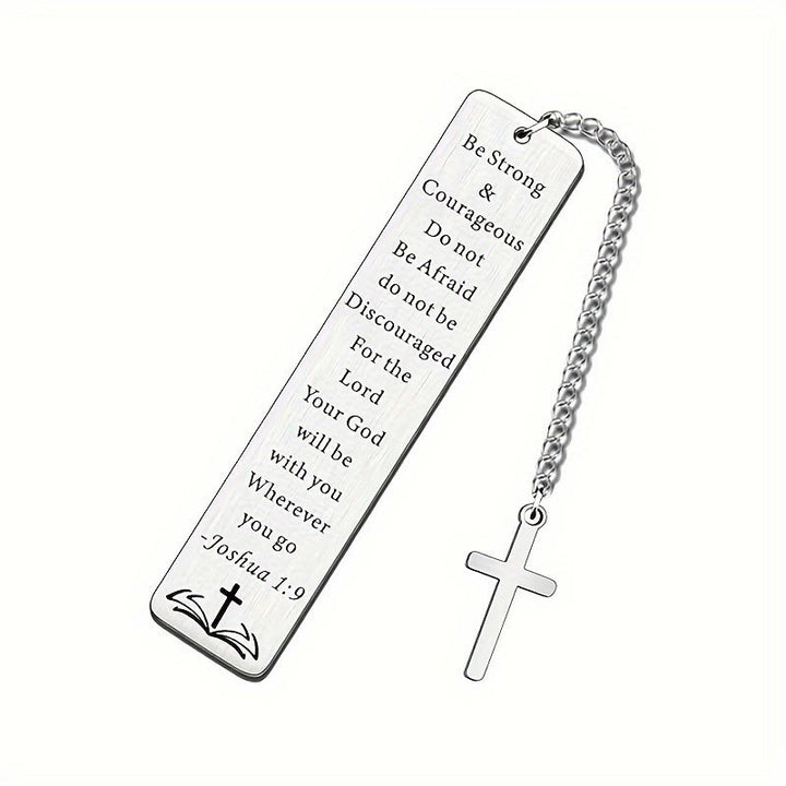 Christianartworkshop Verse-Accent Bookmark: Useful Comfort with Sacred Symbolism - Joshua 1:9 - image 0