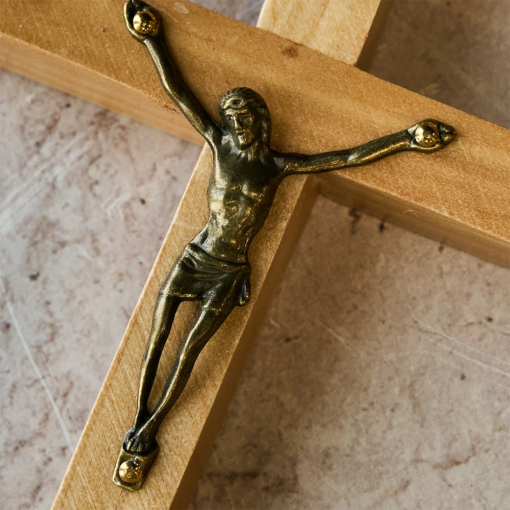 Christianartworkshop Wooden Cross Wall Decor with Metal Accents: Quiet Devotion for Home Spaces - image 9