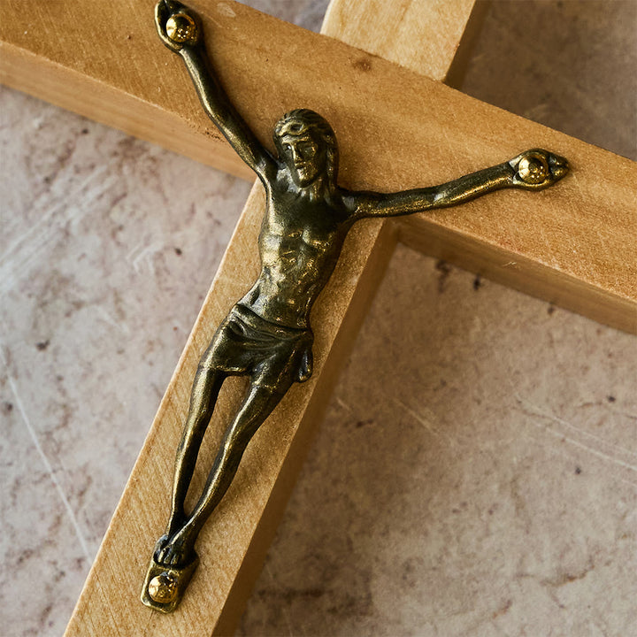 Christianartworkshop Wooden Cross Wall Decor with Metal Accents: Quiet Devotion for Home Spaces - image 9