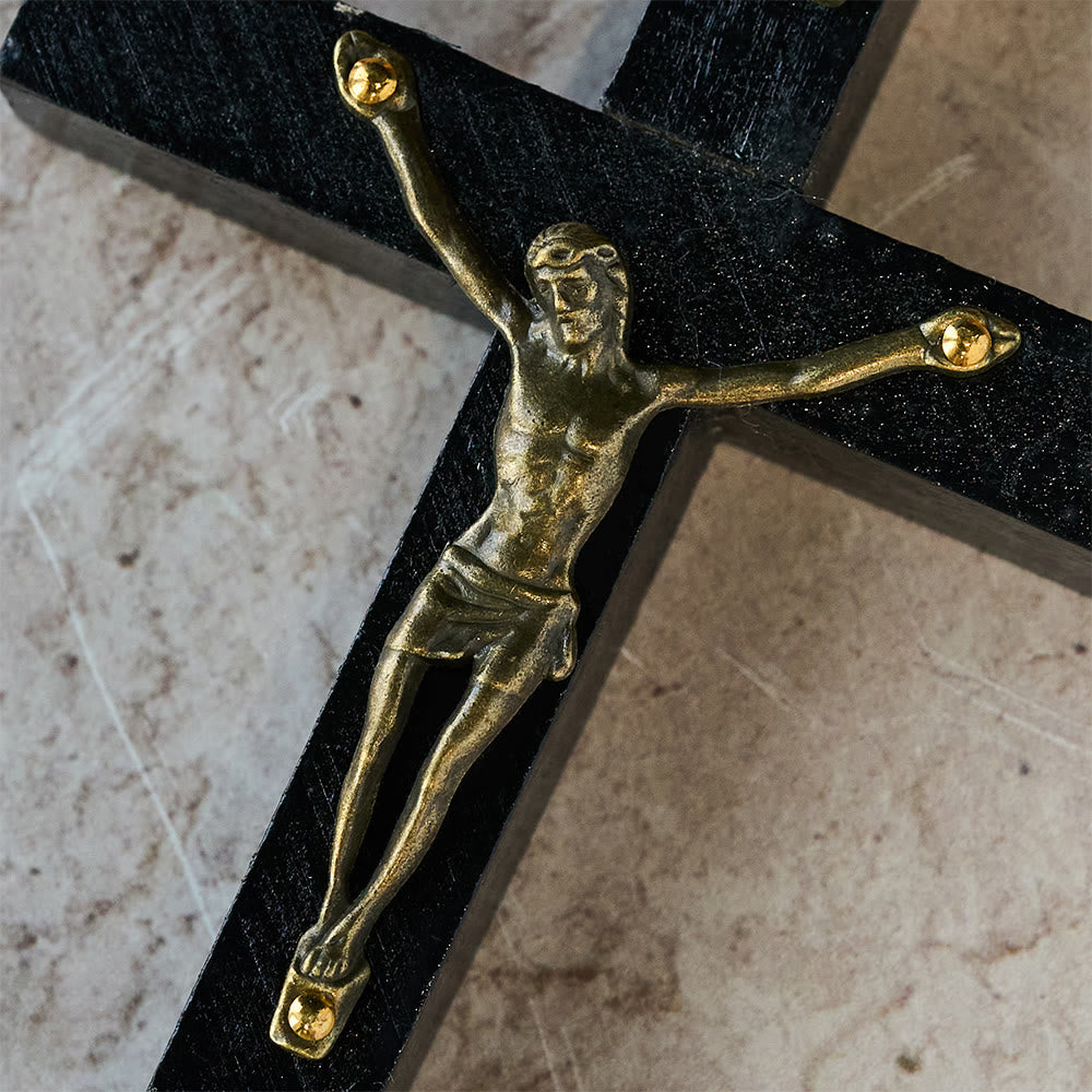 Christianartworkshop Wooden Cross Wall Decor with Metal Accents: Quiet Devotion for Home Spaces - image 4
