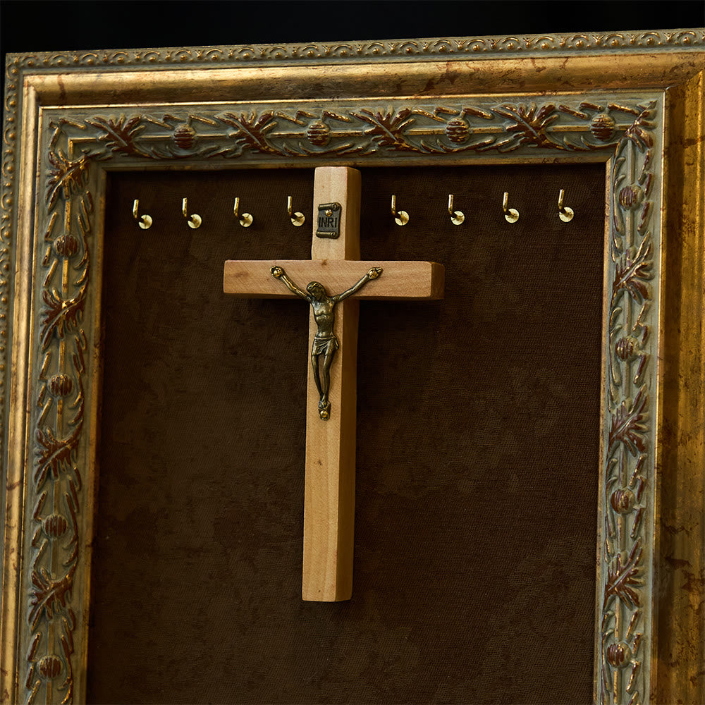 Christianartworkshop Wooden Cross Wall Decor with Metal Accents: Quiet Devotion for Home Spaces - image 7