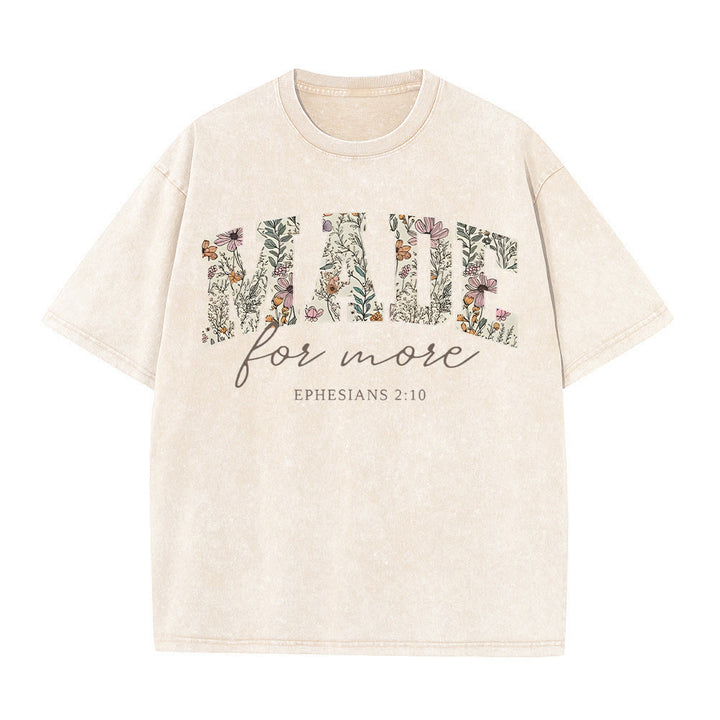 Christianartworkshop Made for More Washed T-Shirt - Apricot - 4XL - image 7