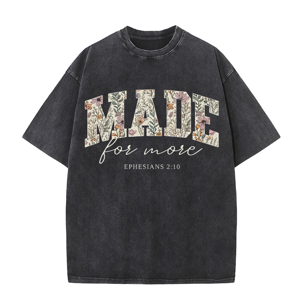 Christianartworkshop Made for More Washed T-Shirt - Black - 4XL - image 1