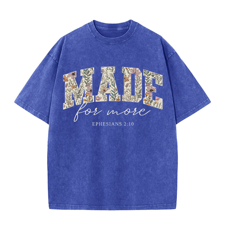 Christianartworkshop Made for More Washed T-Shirt - Navy Blue - 4XL - image 3