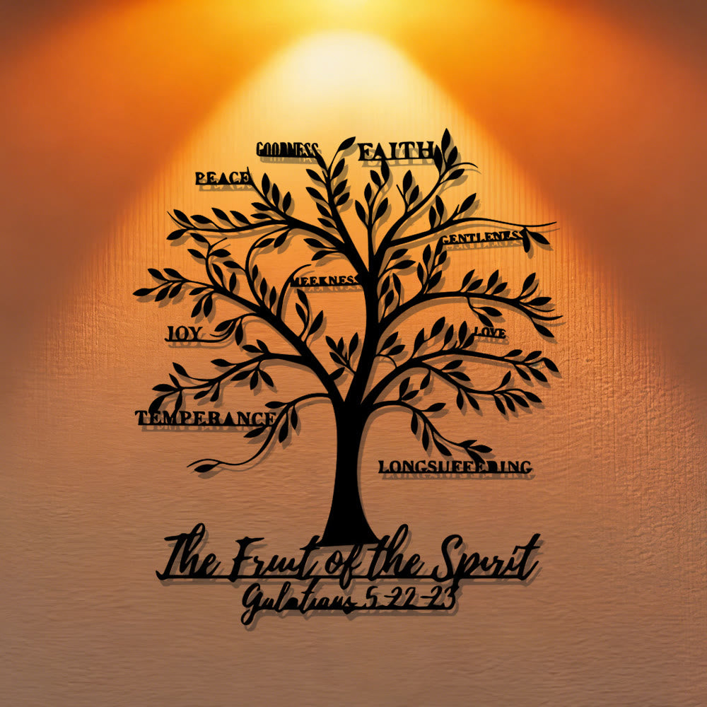 Christianartworkshop Fruit of the Spirit Tree Metal Wall Decor: Gentle Virtue for Home Spaces - image 6