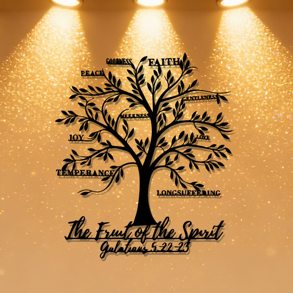 Christianartworkshop Fruit of the Spirit Tree Metal Wall Decor: Gentle Virtue for Home Spaces - image 8