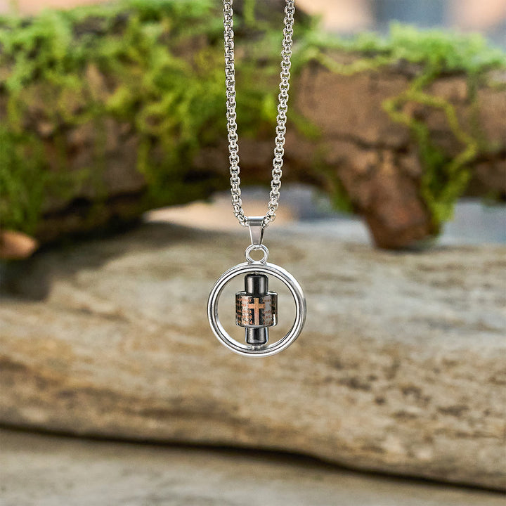 Christianartworkshop Rotating Cross Scripture Necklace: Constant Faith Companion for Wearers - image 5