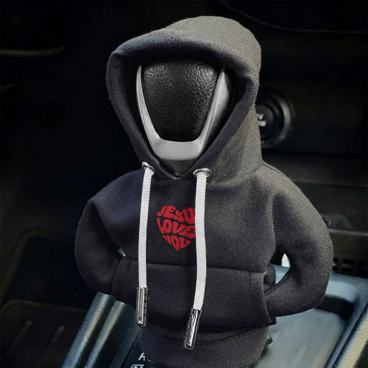 Christianartworkshop Jesus Loves You Hoodie Car Shift Cover: Message of Love on the Road - image 4