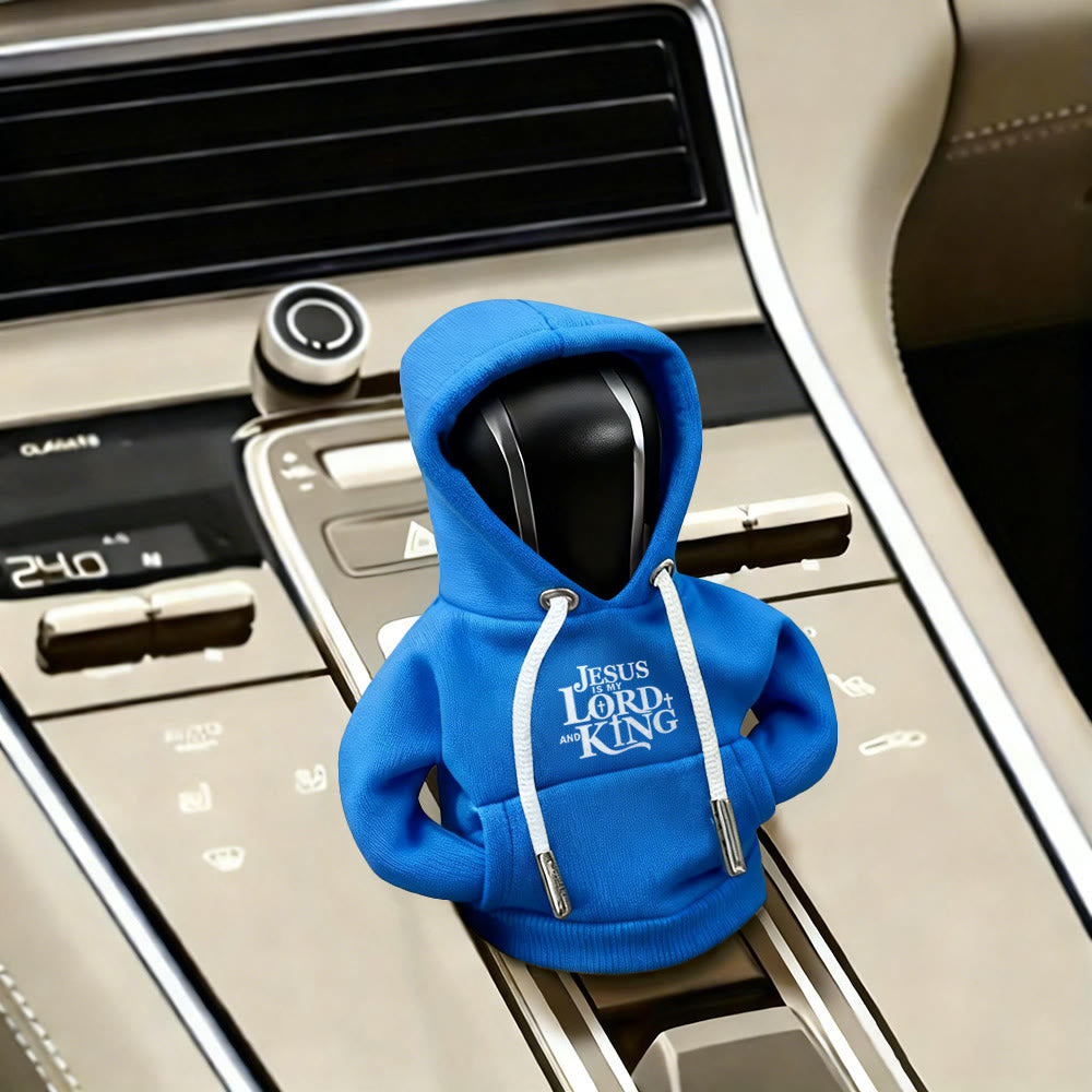 Christianartworkshop Jesus Lord and King Hoodie Car Shift Cover: A Royal Declaration - Sky Blue - image 8