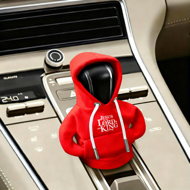 Christianartworkshop Jesus Lord and King Hoodie Car Shift Cover: A Royal Declaration - Red - image 6