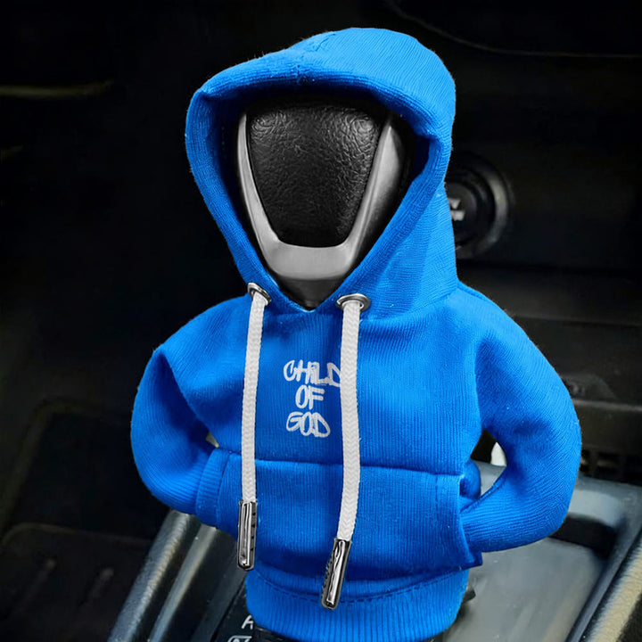 Christianartworkshop Child of God Hoodie Car Shift Cover: A Declaration of Identity - Sky Blue - image 0