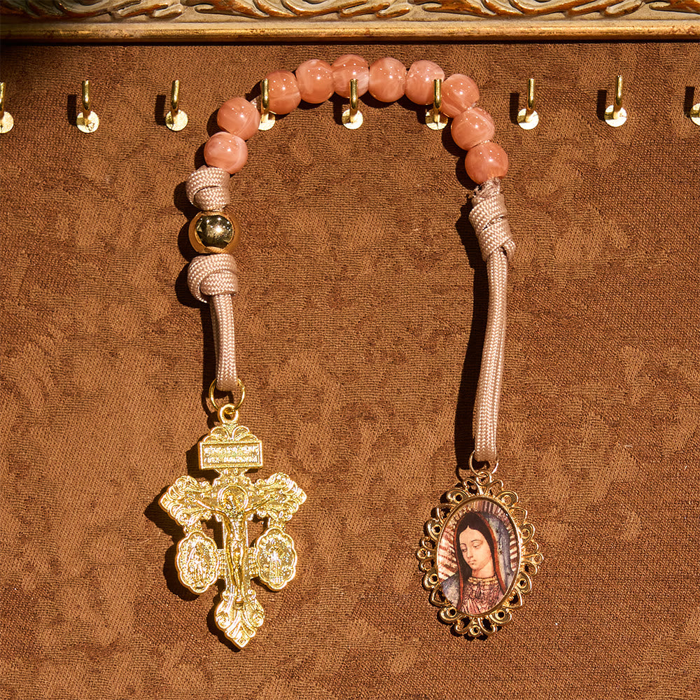 Christianartworkshop Our Lady Blessing Pocket Rosary with Crucifix: Tender Devotion for Daily Carry - image 1