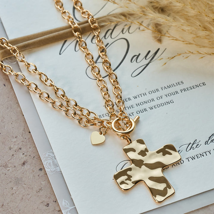 Christianartworkshop Hammered Cross Series Necklace: Contemporary Faith & Stylish Devotion - image 1