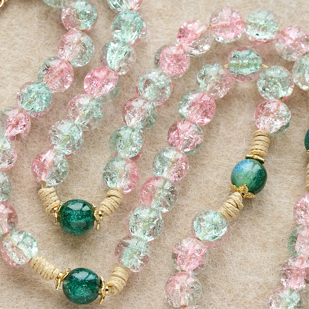 Christianartworkshop Gradient Glass Bloom Rosary with St. Jude Cross: Tender Devotion for Prayer - image 6