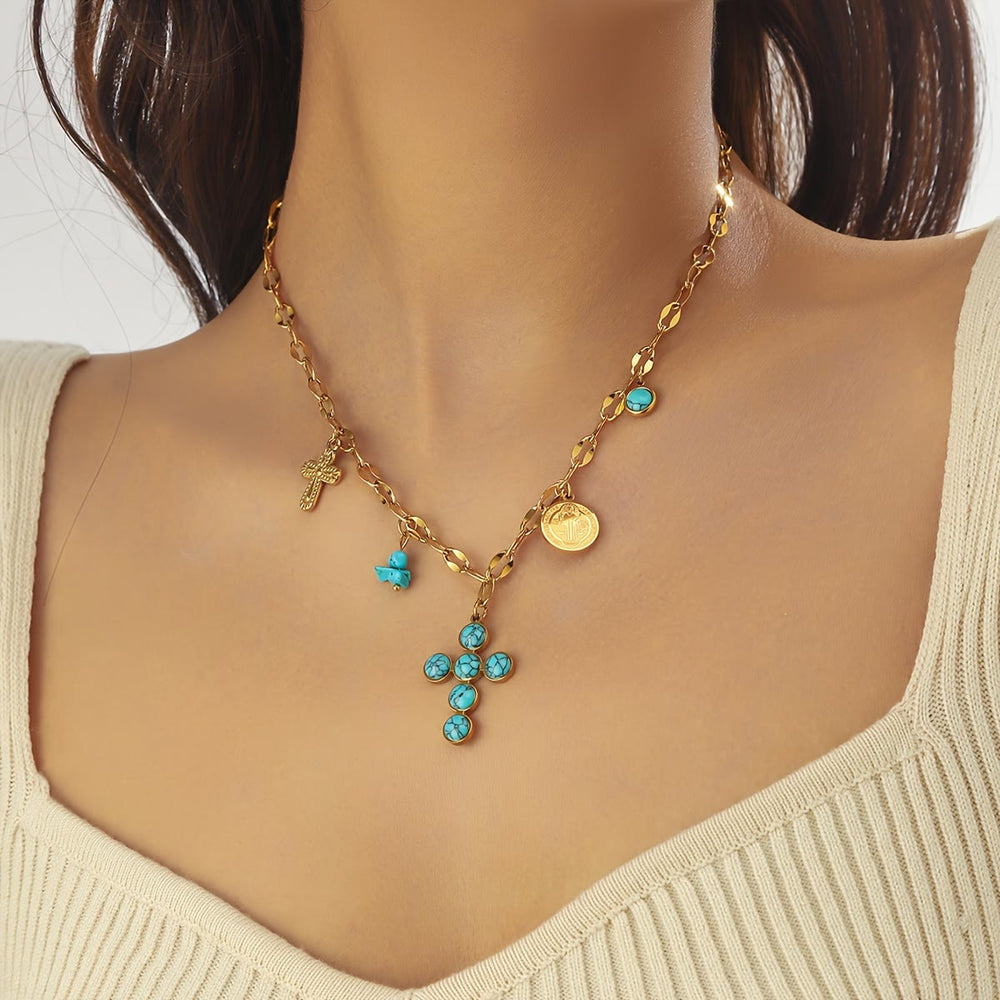 Christianartworkshop Three-Style Cross & Medal Necklace: Delicate Devotion for Daily Wear - image 1