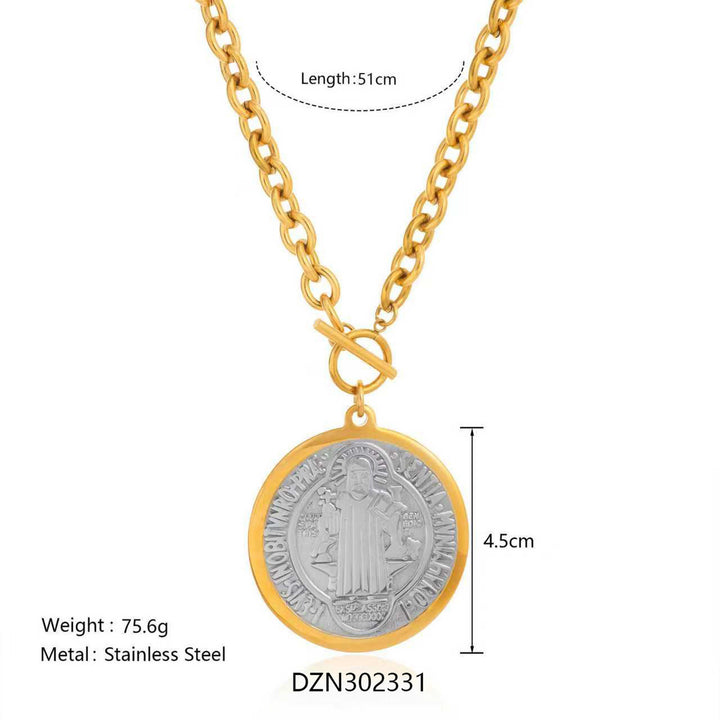 Christianartworkshop Two-Style St. Benedict Medal Necklace: Steadfast Devotion for Daily Wear - image 6