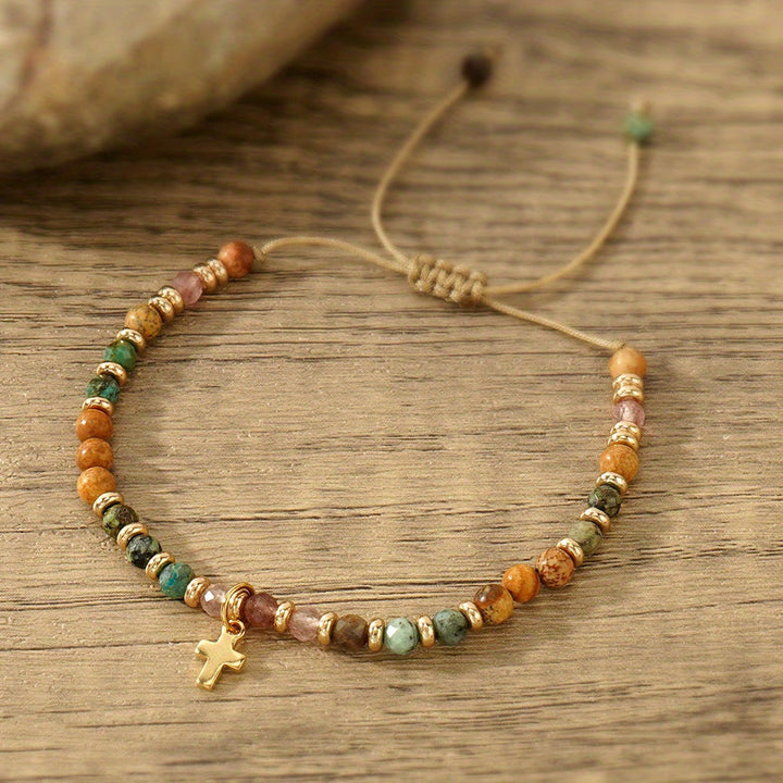 Christianartworkshop Natural Stone & Cross Bracelet with Bible Card Series: Tender Devotion for Special Moments - image 4