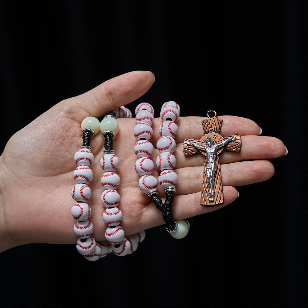 Christianartworkshop Baseball-Themed Rosary with Crucifix: Faith & Passion for Sports Lovers - image 1