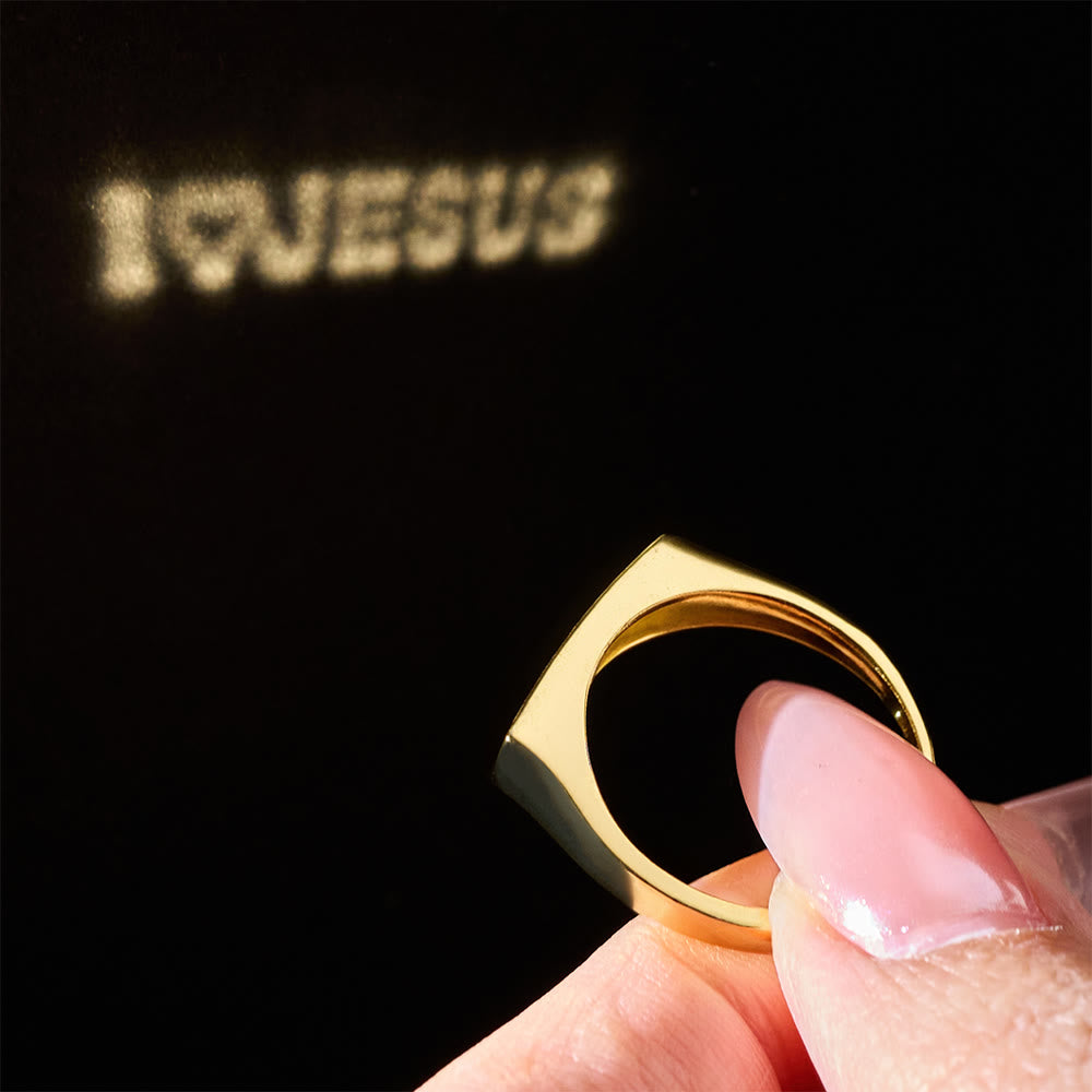 Christianartworkshop I Love JESUS Light-Sculpted Ring: Radiant Love for Daily Wear - I Love Jesus(Suitable for US sizes 8.5-10) - image 0