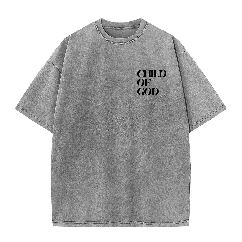 Christianartworkshop Child of God Graphic Unisex Washed T-Shirt - image 5