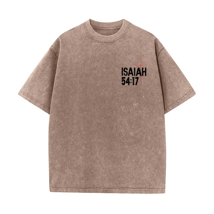 Christianartworkshop No Weapon Formed Against Me Graphic Unisex Washed T-Shirt - image 8