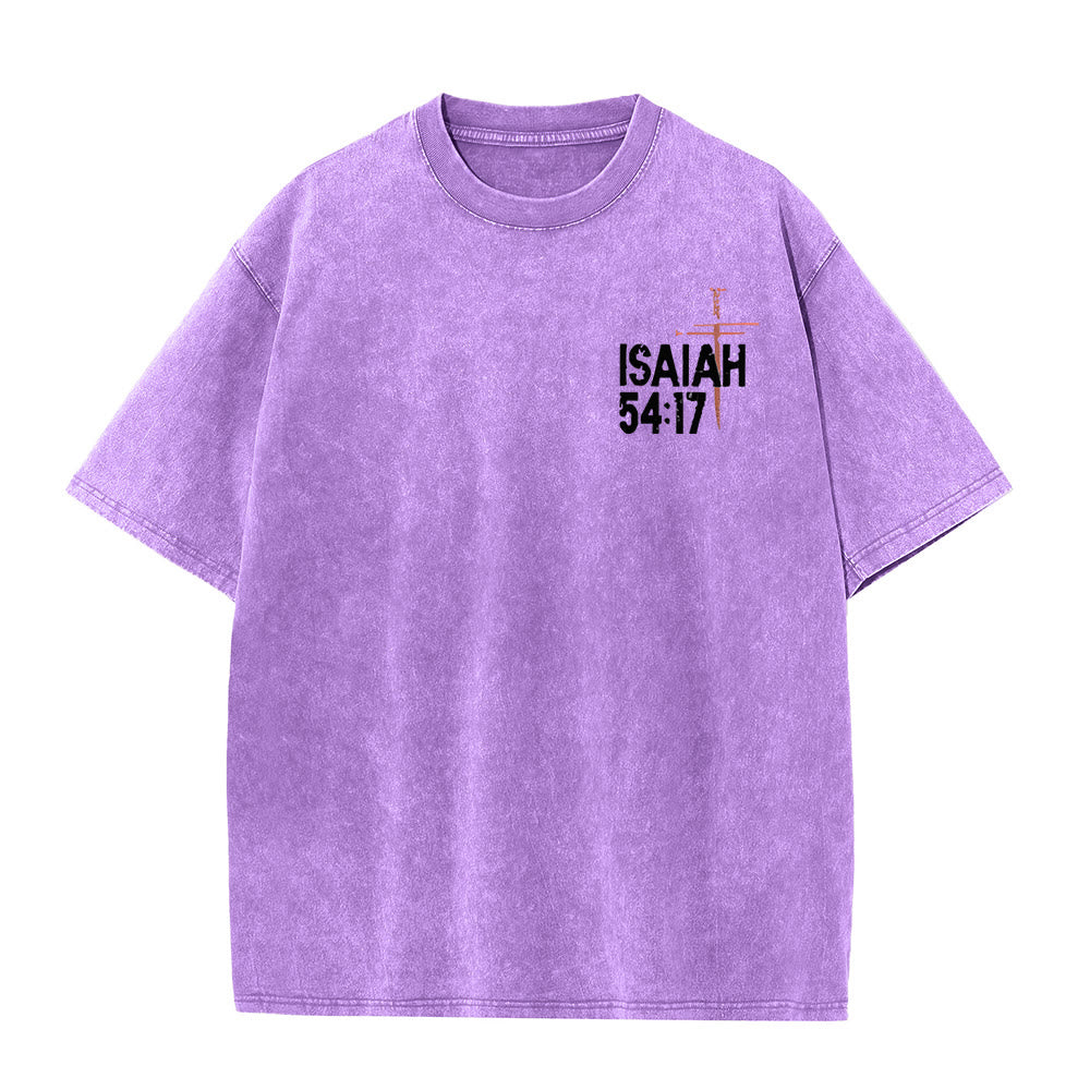 Christianartworkshop No Weapon Formed Against Me Graphic Unisex Washed T-Shirt - image 18