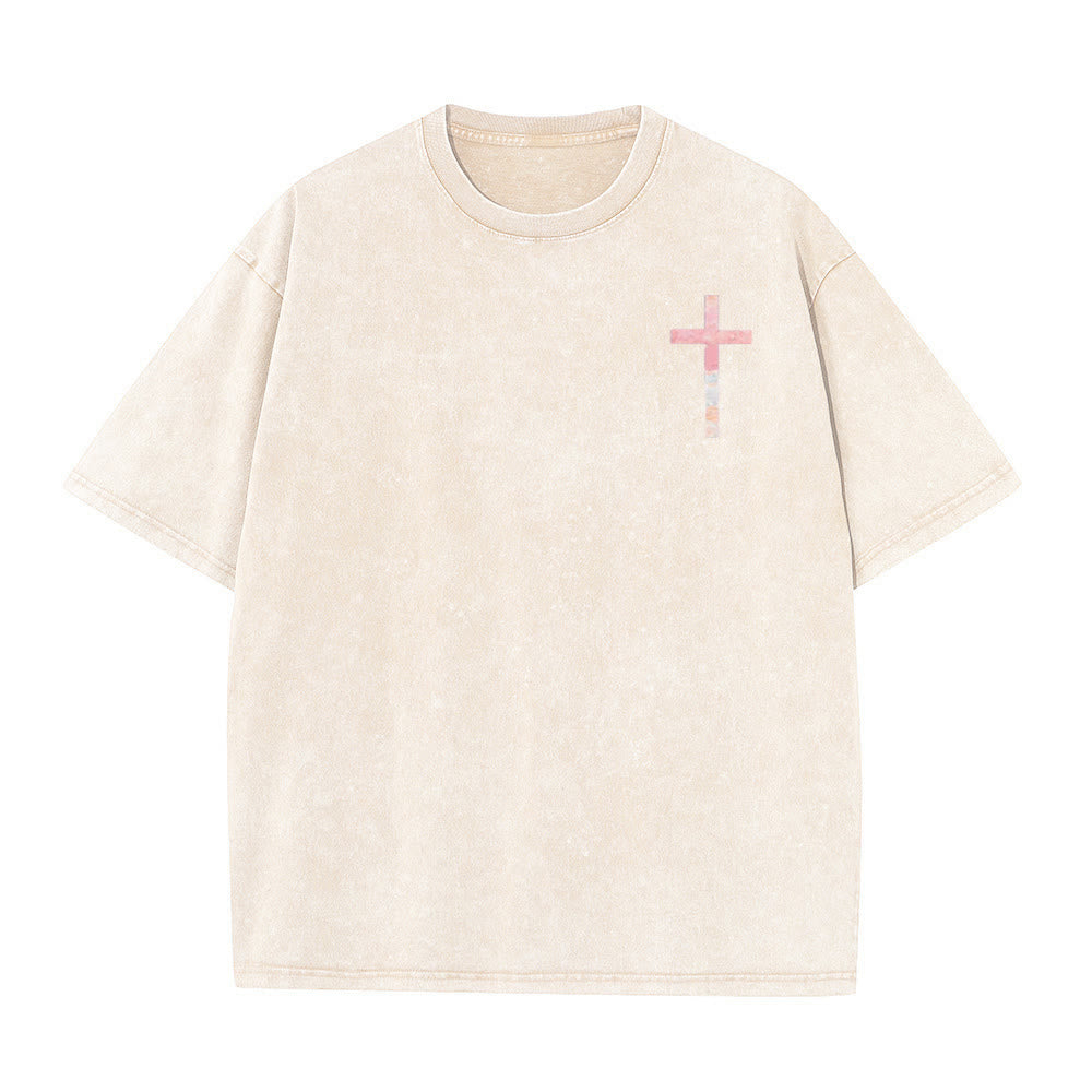 Christianartworkshop His Mercies Are New Double Sided Unisex Washed Christian T-Shirt - image 7