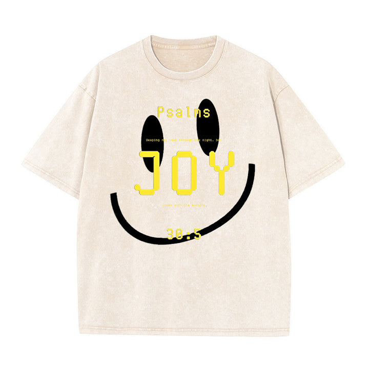 Christianartworkshop Joy Psalm 30:5 Unisex Washed T-Shirt - Apricot - 5XL - image 8
