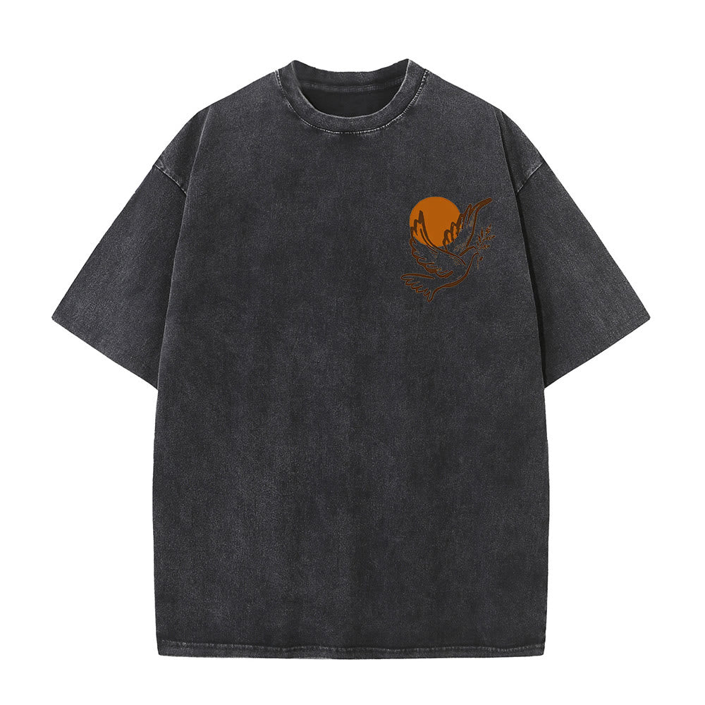 Christianartworkshop Spirit of the Lord and Freedom Unisex Washed T-Shirt - image 17