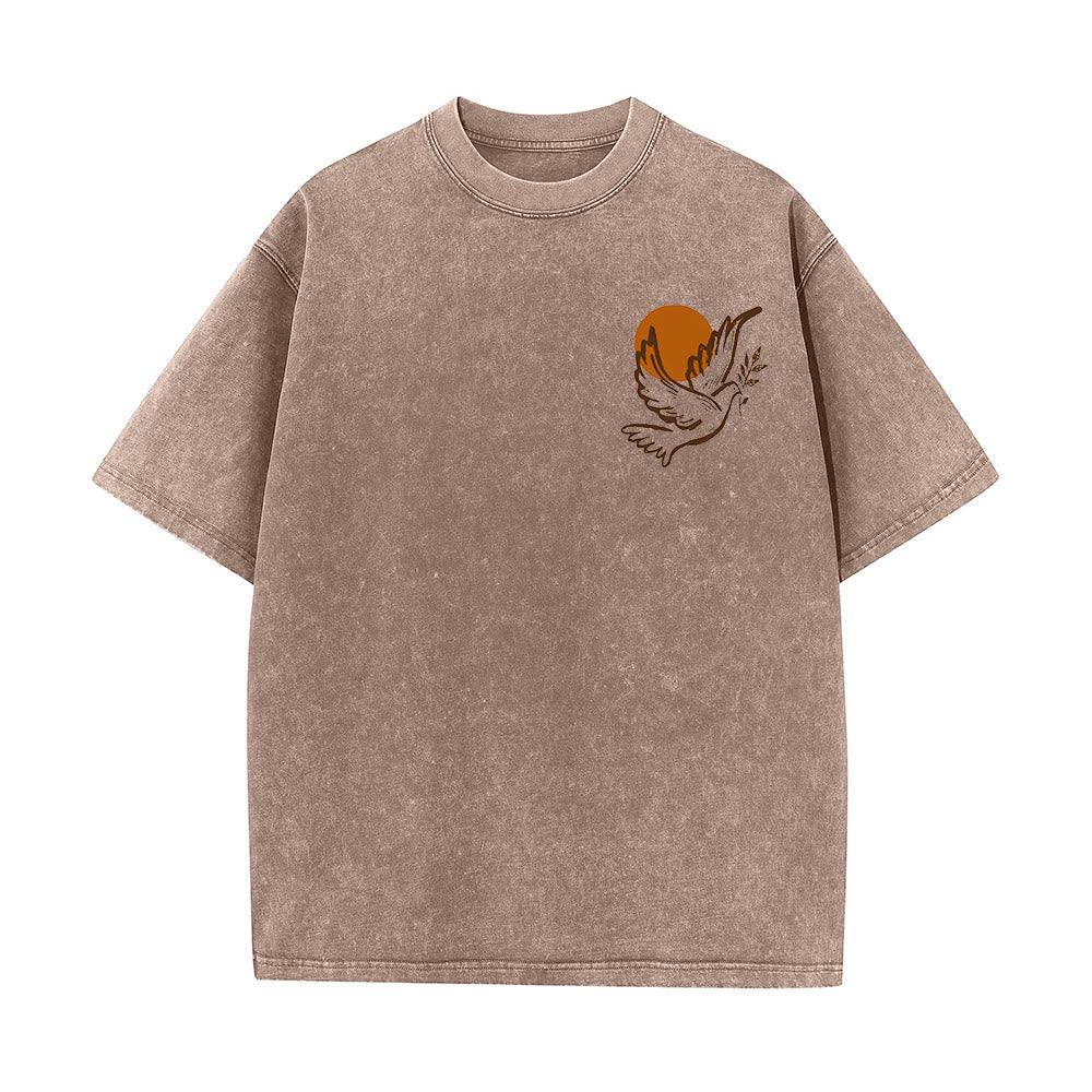 Christianartworkshop Spirit of the Lord and Freedom Unisex Washed T-Shirt - image 16