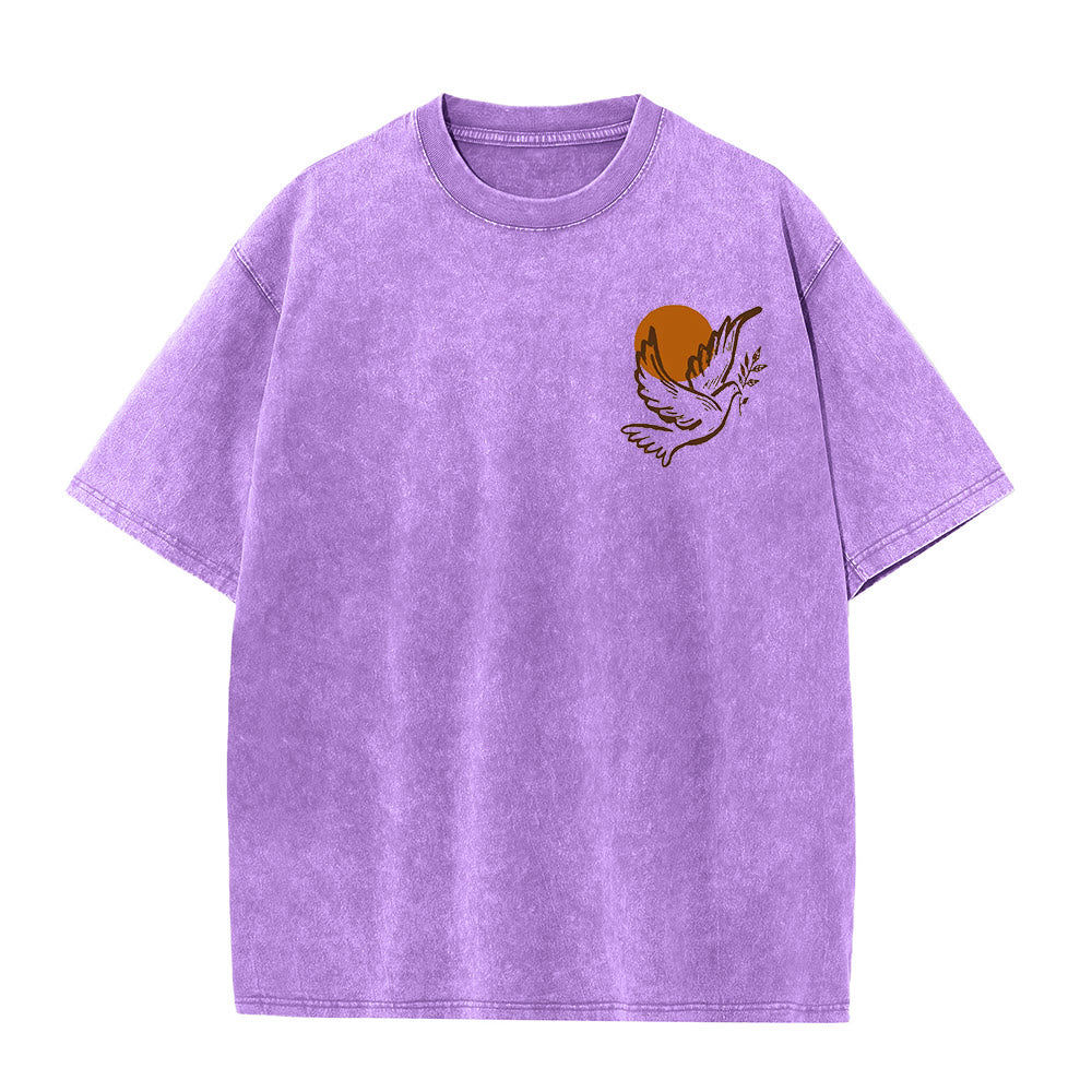 Christianartworkshop Spirit of the Lord and Freedom Unisex Washed T-Shirt - image 14