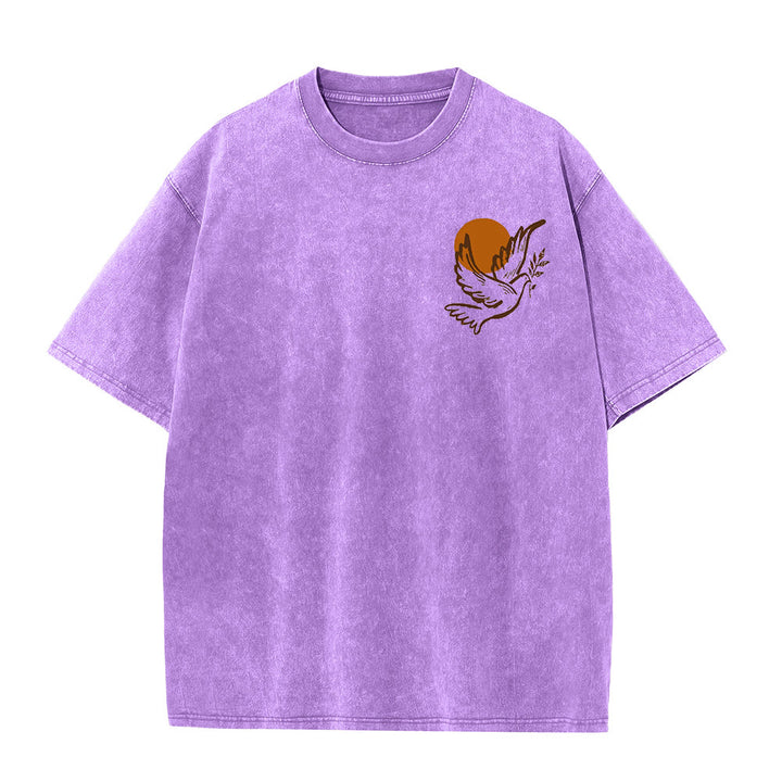 Christianartworkshop Spirit of the Lord and Freedom Unisex Washed T-Shirt - image 14