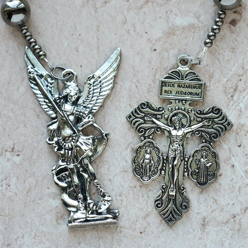 Christianartworkshop The Four Protect Battle Beads Pocket Rosary Series in 4 Warrior Finishes - image 29