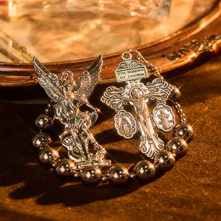 Christianartworkshop The Four Protect Battle Beads Pocket Rosary Series in 4 Warrior Finishes - image 28