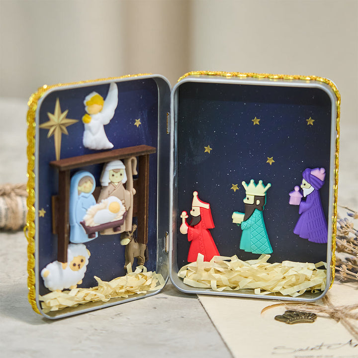 Christianartworkshop Tin Nativity Scene: A Compact Celebration of Christmas Faith & Story - image 1