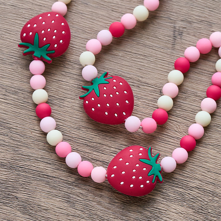 Christianartworkshop Strawberry Sweet Kids Rosary: Soft Berries & Pink White Beads for Young Believers - image 7
