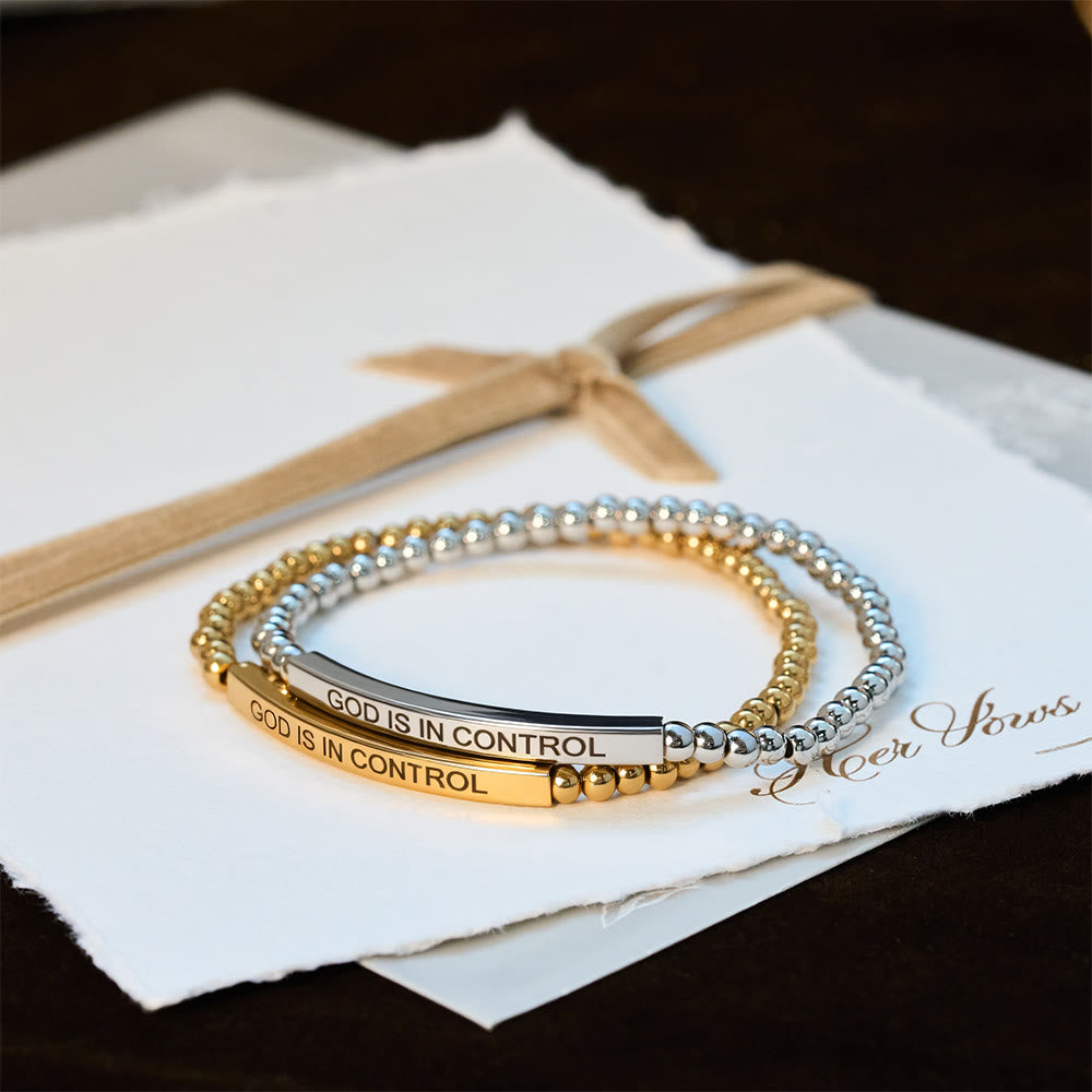 Christianartworkshop GOD IS IN CONTROL Beaded Bracelet: His Sovereignty for Daily Wear - image 1