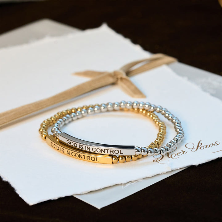 Christianartworkshop GOD IS IN CONTROL Beaded Bracelet: His Sovereignty for Daily Wear - image 1