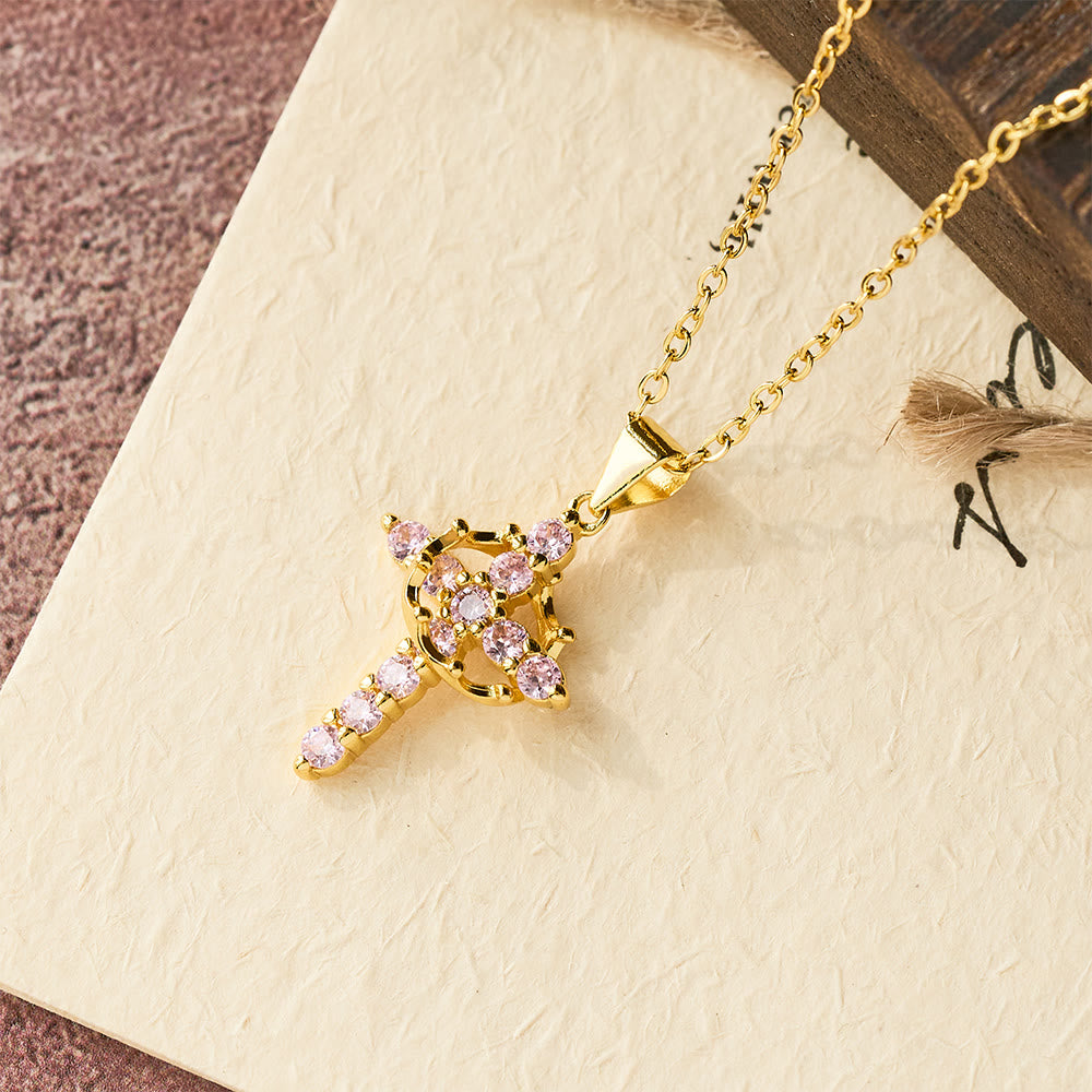 Christianartworkshop Faith - Symbol Cross Necklace with Monthly Birthstone Accents - October - image 15