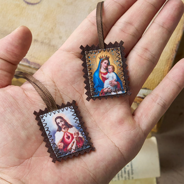 Christianartworkshop Sacred Heart and Madonna Scapular – A Dual Devotion to Jesus and Mary - image 2