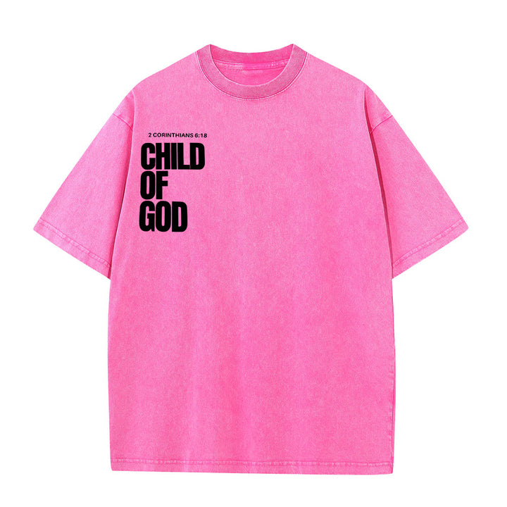 Christianartworkshop Minimalist Child of God Unisex Washed T-Shirt: Bold Faith in Clean Design - image 17
