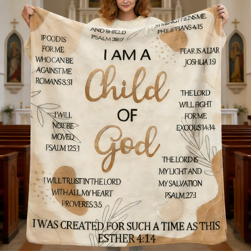 Christianartworkshop I Am A Child of God Faith Tapestry: His Identity in Comfort - image 4