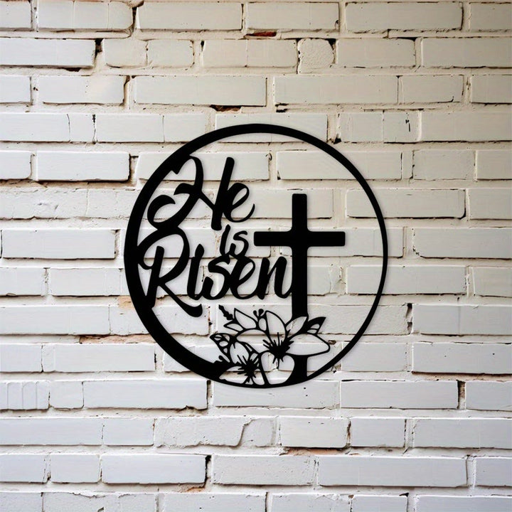 Christianartworkshop He Is Risen Easter Metal Wall Decor: Resurrection Hope in Spaces - image 1